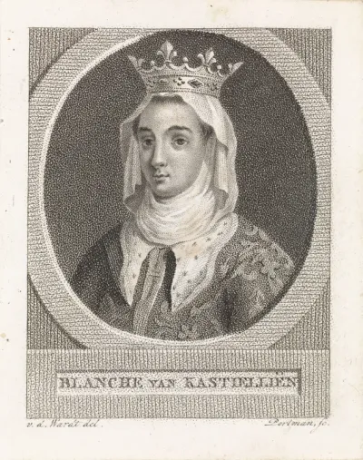 Portret van Blanche de Castille, koningin van Frankrijk