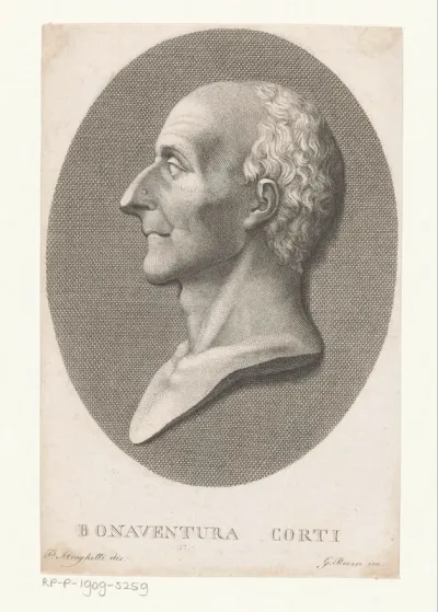 Portret van botanicus Bonaventura Corti