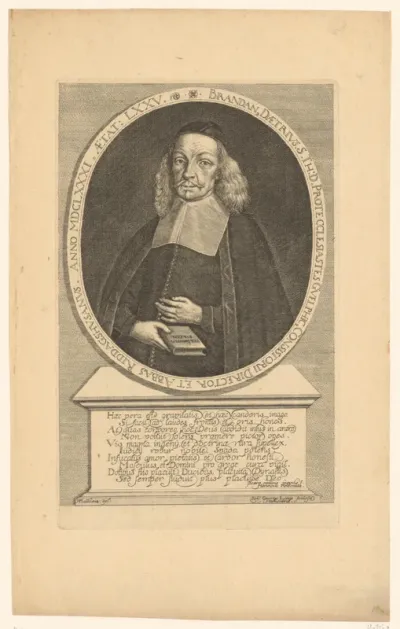 Portret van Brandanus Daetrius op 75-jarige leeftijd