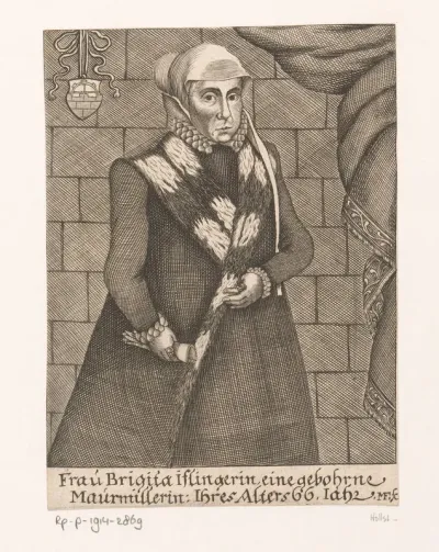 Portret van Brigitta Iflinger op 66-jarige leeftijd