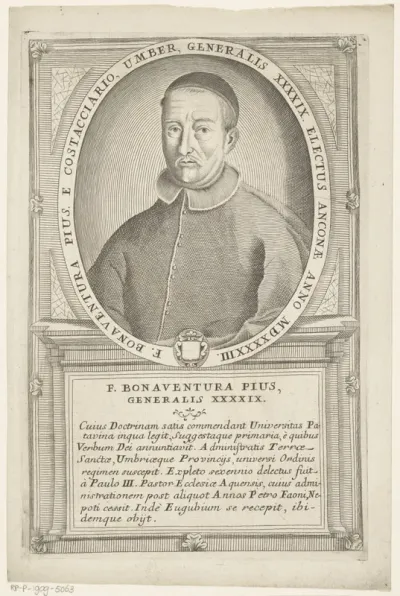Portret van Buenaventura Fauni-Pio, 49ste Minister Generaal van de franciscaner orde