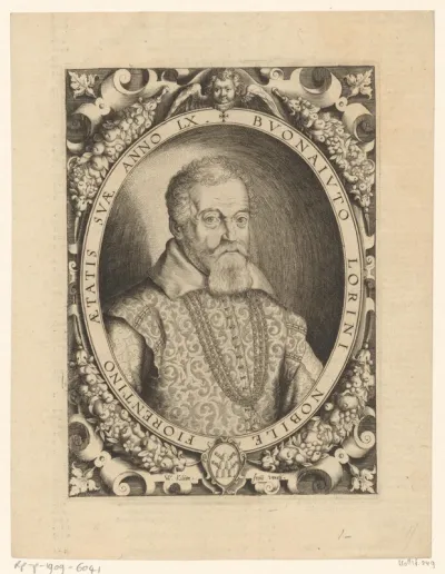 Portret van Buonaioto Lorini op 60-jarige leeftijd