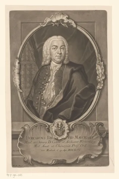 Portret van Burchard David Mauchart