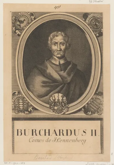 Portret van Burkhard II von Henneberg, bisschop van Würzburg