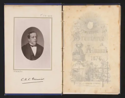 Portret van C.H.C. Grinwis, hoogleraar wis- en natuurkunde en rector magnificus van de Universiteit Utrecht 1875-1876