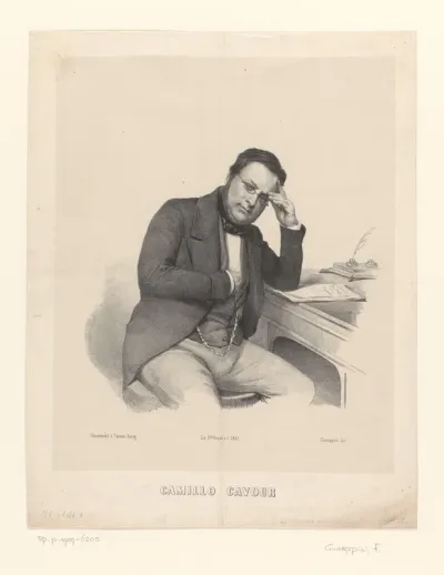 Portret van Camillo Benso, hertog van Cavour
