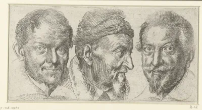 Portret van Camillo Graffico, Ercole Pedemonte en Antonio Carone