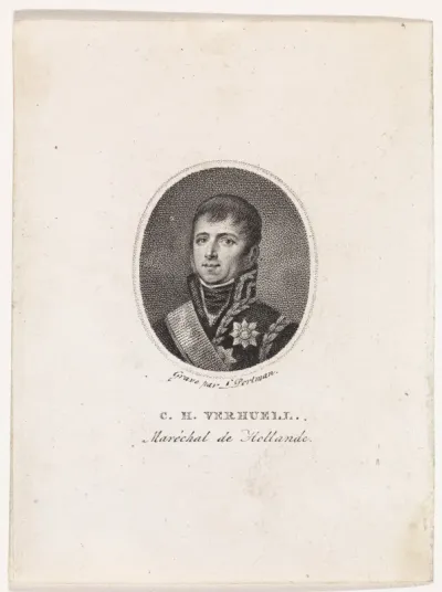 Portret van Carel Hendrik Ver Huell, maarschalk van Holland