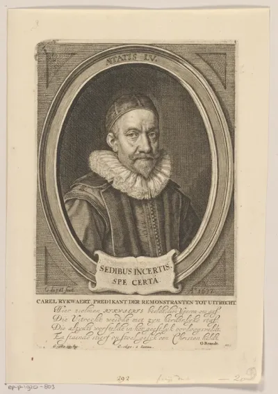 Portret van Carel Rijkwaert op 55-jarige leeftijd