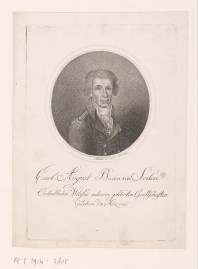 Portret van Carl August, baron von Soden
