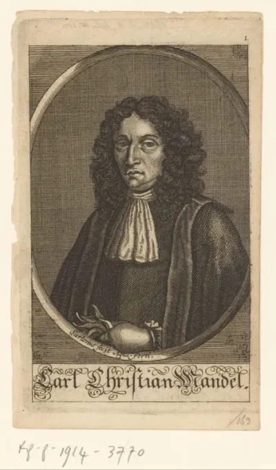 Portret van Carl Christian Mandel
