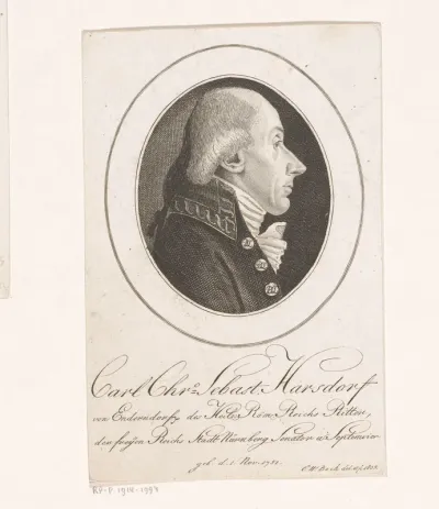 Portret van Carl Christoph Sebastian Harsdorf von Enderndorf