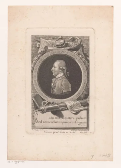 Portret van Carl Clemens von Pellegrini