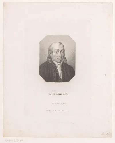 Portret van Carl Friedrich Bahrdt