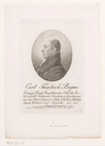 Portret van Carl Friedrich Beyme