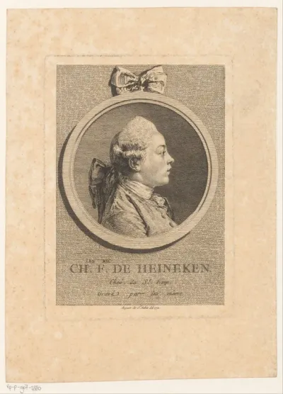 Portret van Carl Friedrich Heinecken