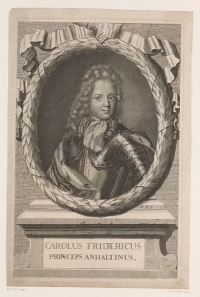 Portret van Carl Friedrich von Anhalt-Bernburg