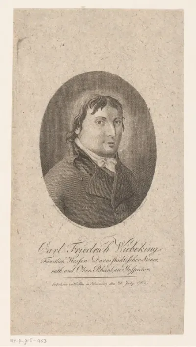 Portret van Carl Friedrich Wiebeking