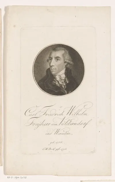 Portret van Carl Friedrich Wilhelm, Freiherr von Völderndorff und Waradein