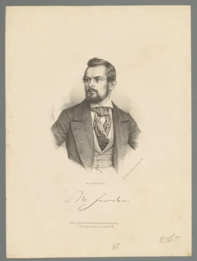 Portret van Carl Friedrich Wilhelm Jordan