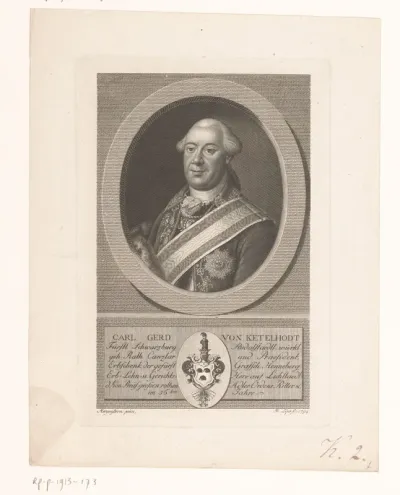 Portret van Carl Gerd von Ketelhodt