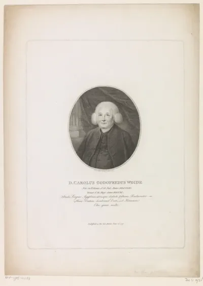 Portret van Carl Gottfried Woide