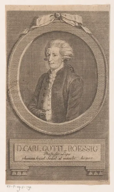 Portret van Carl Gottlob Rößig