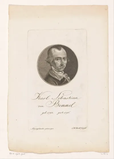 Portret van Carl Sebastian von Bemmel