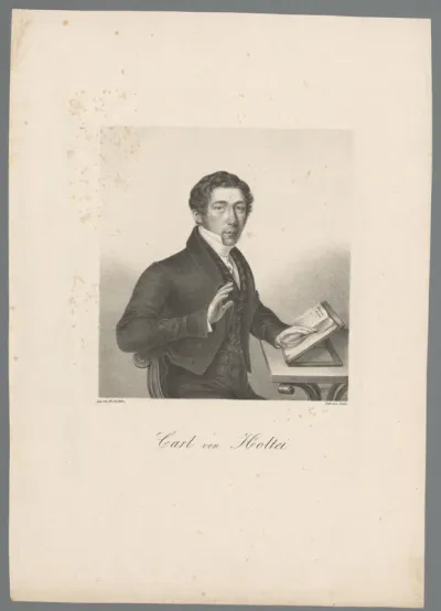 Portret van Carl von Holtei