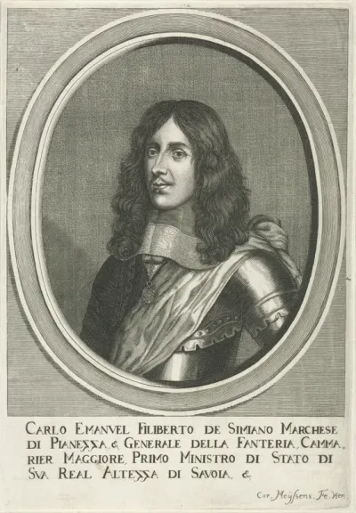 Portret van Carlo Emanuele Filiberto de Simiana