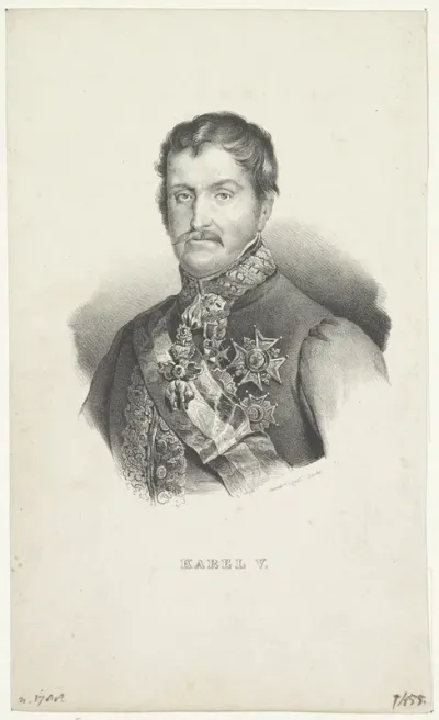 Portret van Carlos María Isidro Benito de Borbón y Borbón-Parma