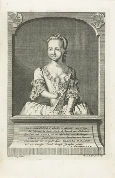 Portret van Carolina prinses van Oranje-Nassau