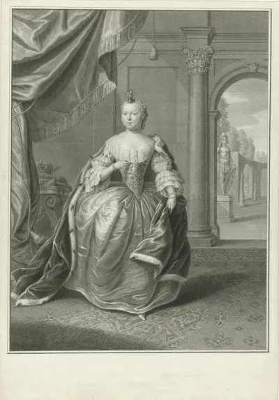 Portret van Carolina, prinses van Oranje-Nassau