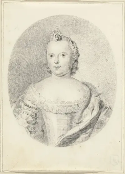 Portret van Carolina, prinses van Oranje-Nassau