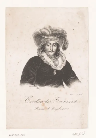 Portret van Caroline Amalia Elisabeth van Brunswijk-Wolfenbüttel