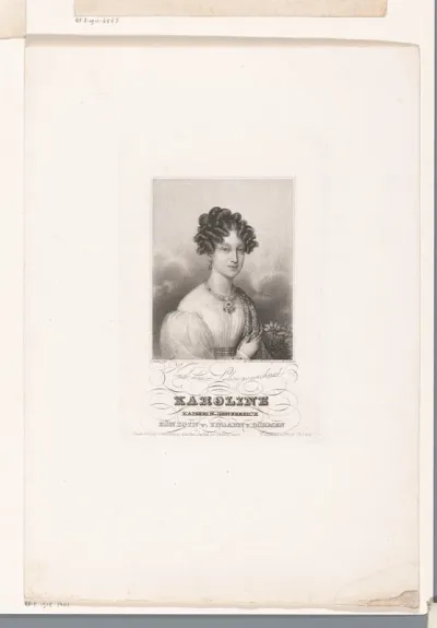 Portret van Caroline Augusta van Beieren, keizerin van Oostenrijk
