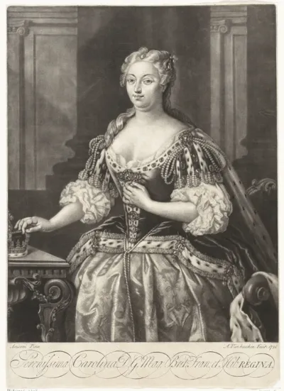 Portret van Caroline van Anspach, koningin van Groot-Brittannië