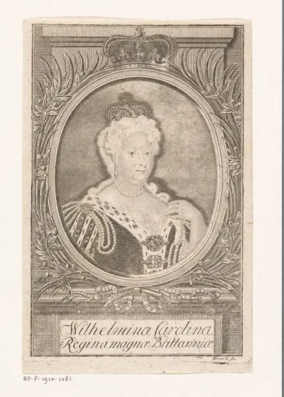 Portret van Caroline van Brandenburg-Ansbach