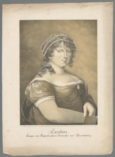 Portret van Caroline van Brunswijk-Wolfenbüttel, koningin van Engeland
