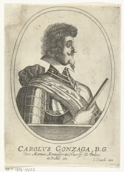 Portret van Carolus Gonzaga in ovaal