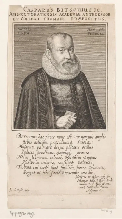 Portret van Caspar Bitsch op 56-jarige leeftijd