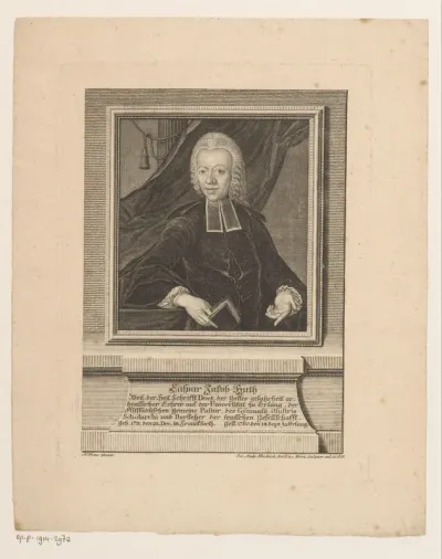 Portret van Caspar Jacob Huth