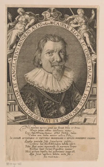 Portret van Caspar Klock op 50-jarige leeftijd