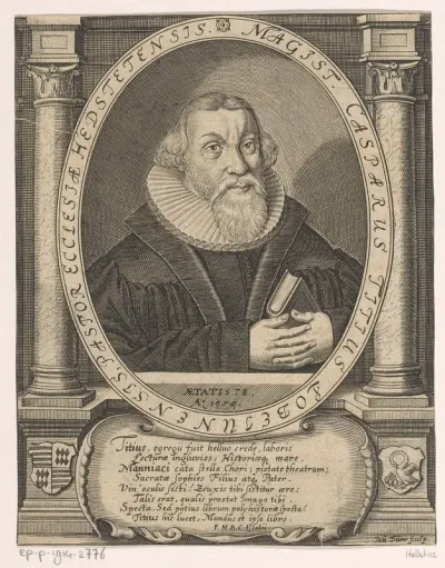 Portret van Caspar Titius op 78-jarige leeftijd