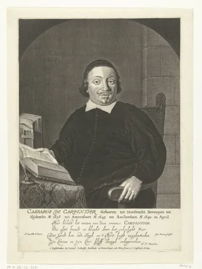 Portret van Casparus de Carpentier op 39-jarige leeftijd