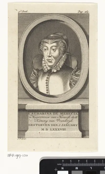 Portret van Catharina de' Medici, koningin van Frankrijk
