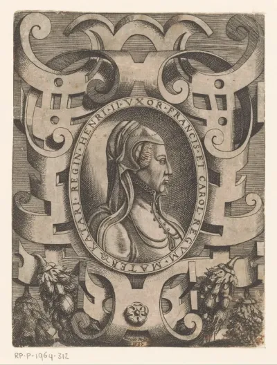 Portret van Catharina de' Medici, koningin van Frankrijk