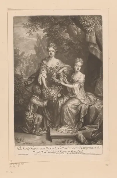 Portret van Catherine Jones en Frances Coningsby