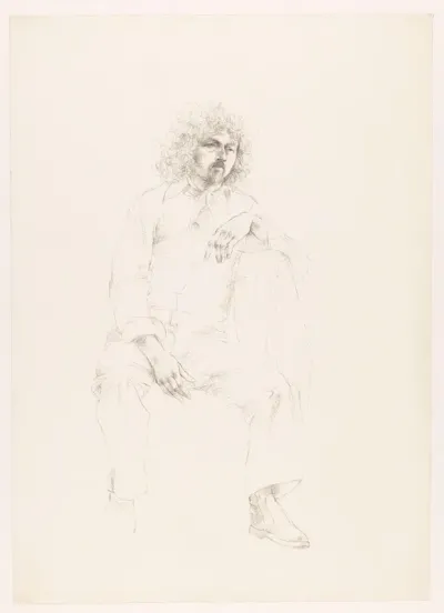 Portret van Cees de Haas, zittend