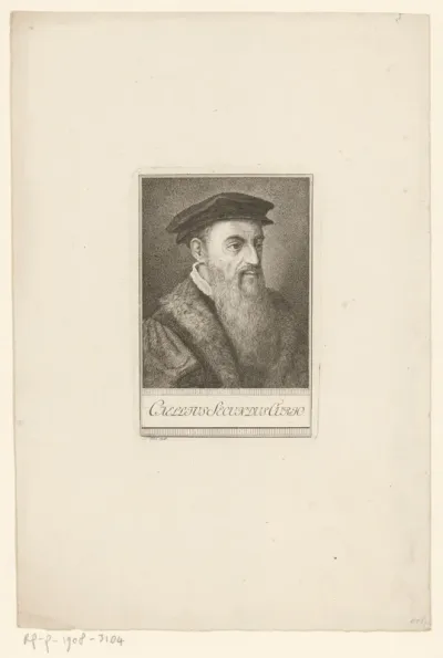 Portret van Celio Secundo Curione